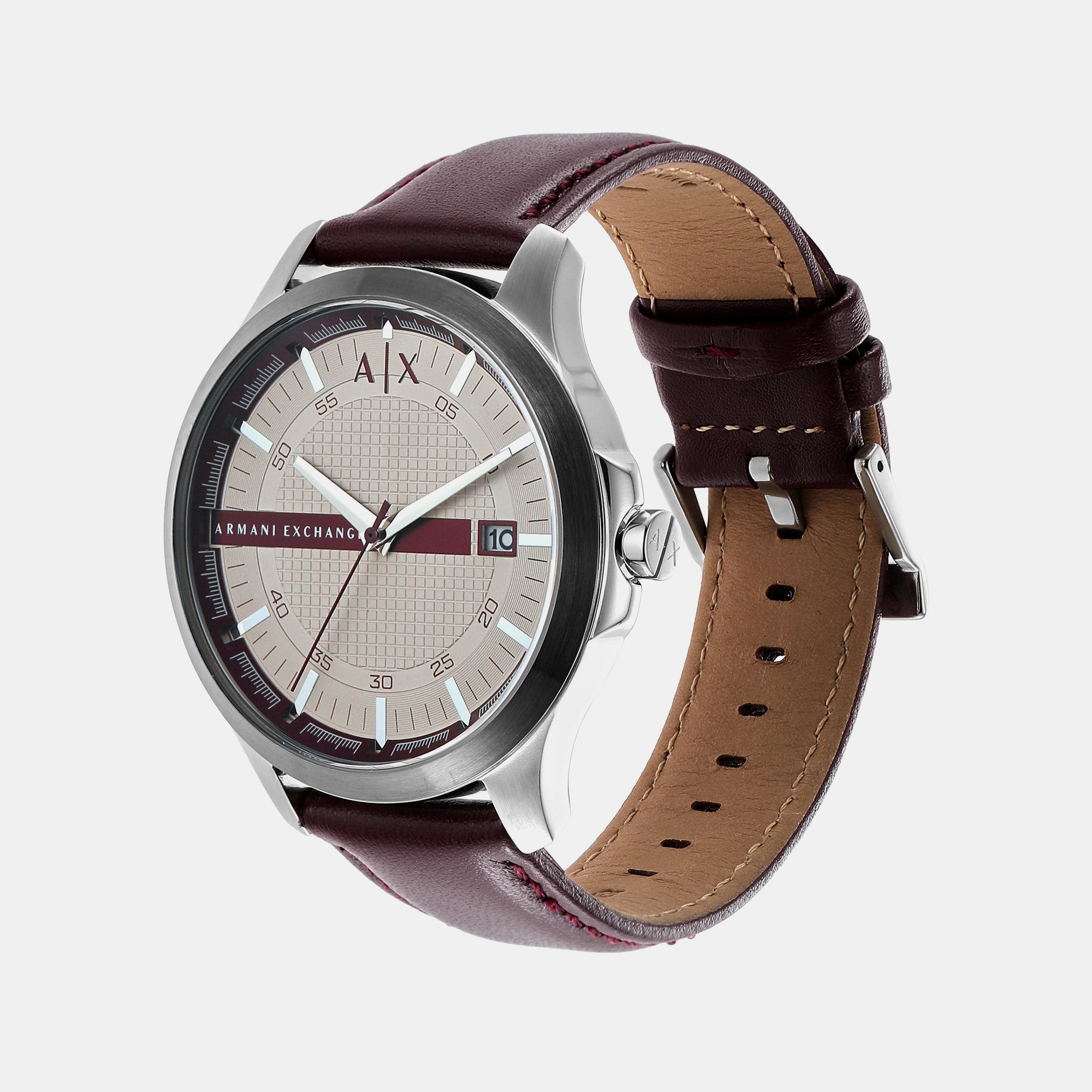 Armani Exchange Hampton Men Quartz Grey Dial Analog Leather Watch AX2452 - view 3
