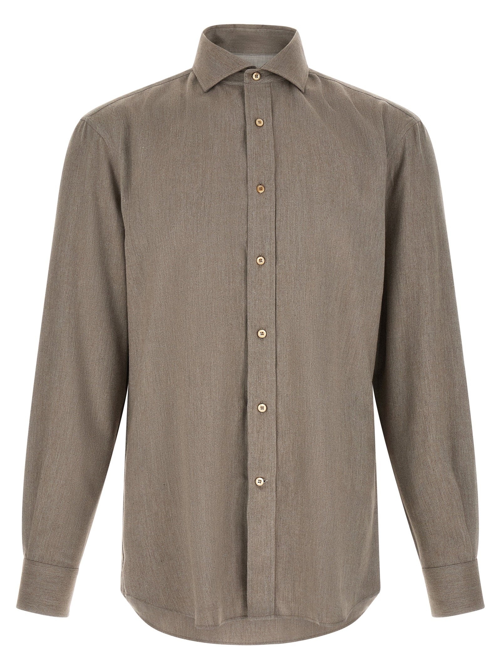 Brunello Cucinelli Herringbone Shirt – 59% cotton, 41% lyocell