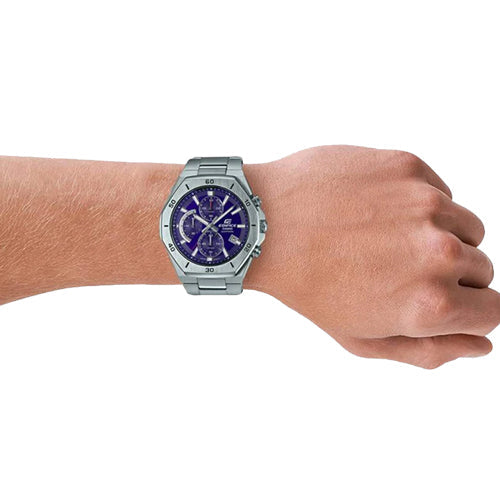 Casio Edifice Standard Chronograph Blue Dial Men 45.8mm EX551 EFB-680D-2BV - view 2