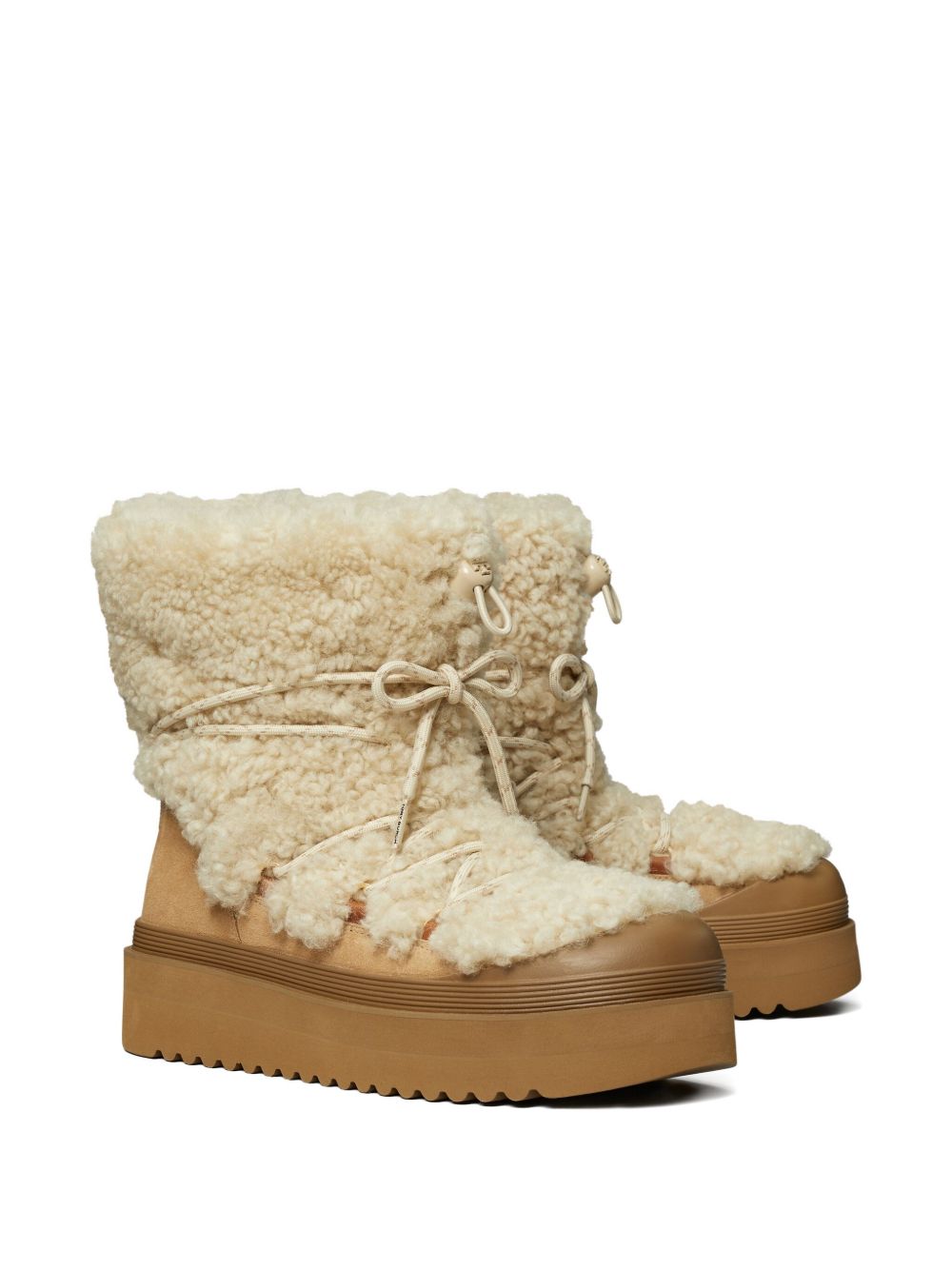 Tory Burch Mellow Shearling Platform Boots. - view 2