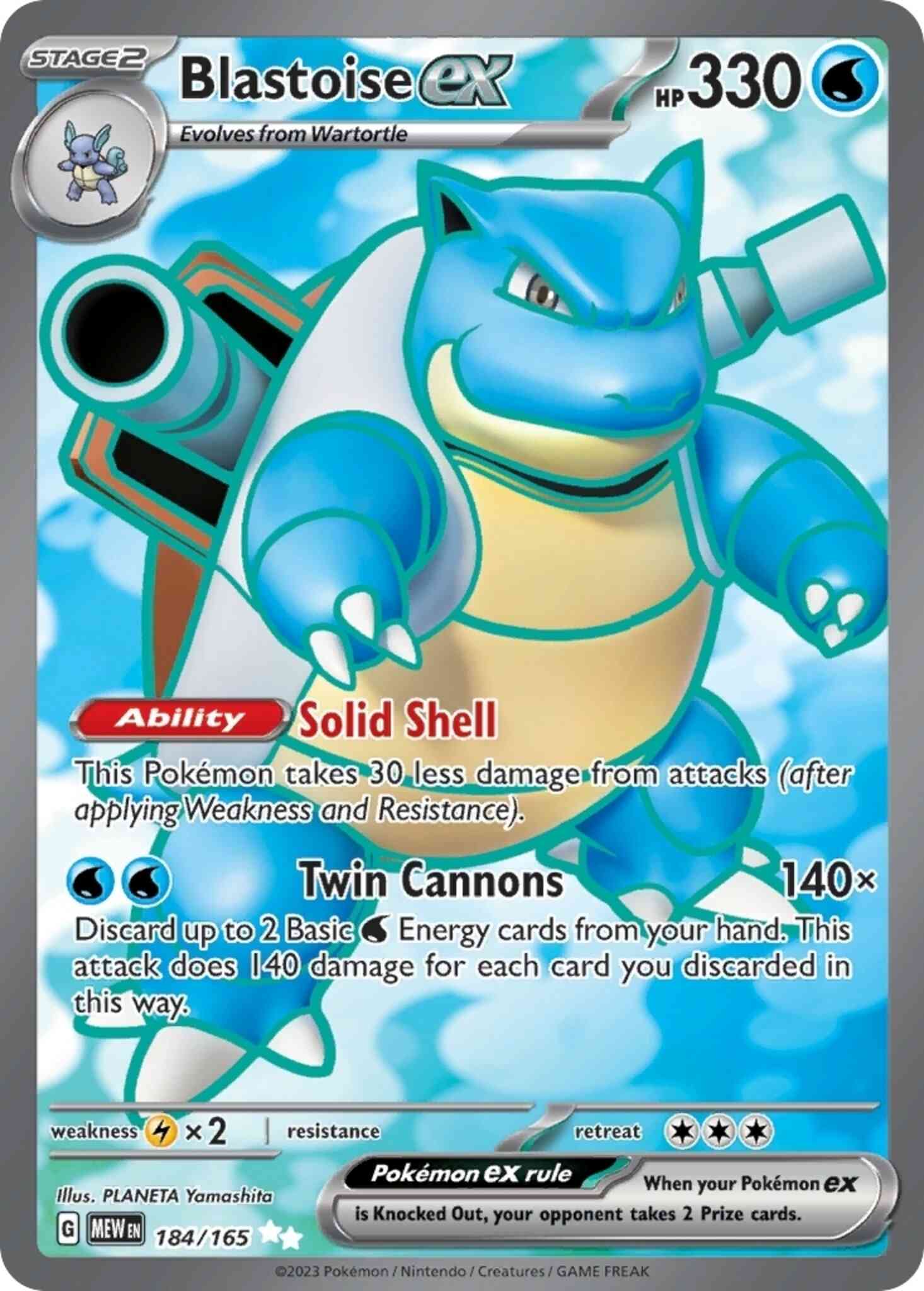 Ultra rare sv035-184 – Pokémon Blastoise ex - 184/165 - Ultra Rare [sv035-184] [Ultra]