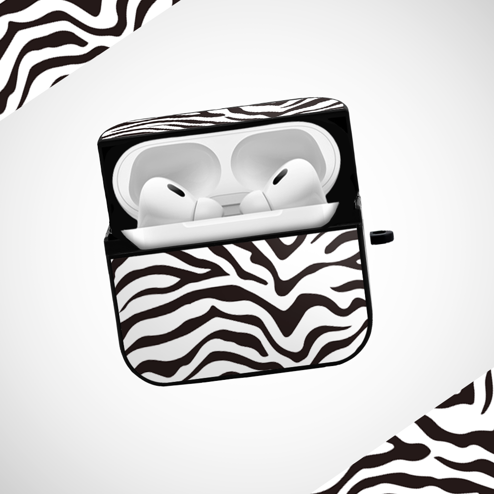 Cover It Up Zebra Print Glass Airpods Pro 2 Case Covers - view 2