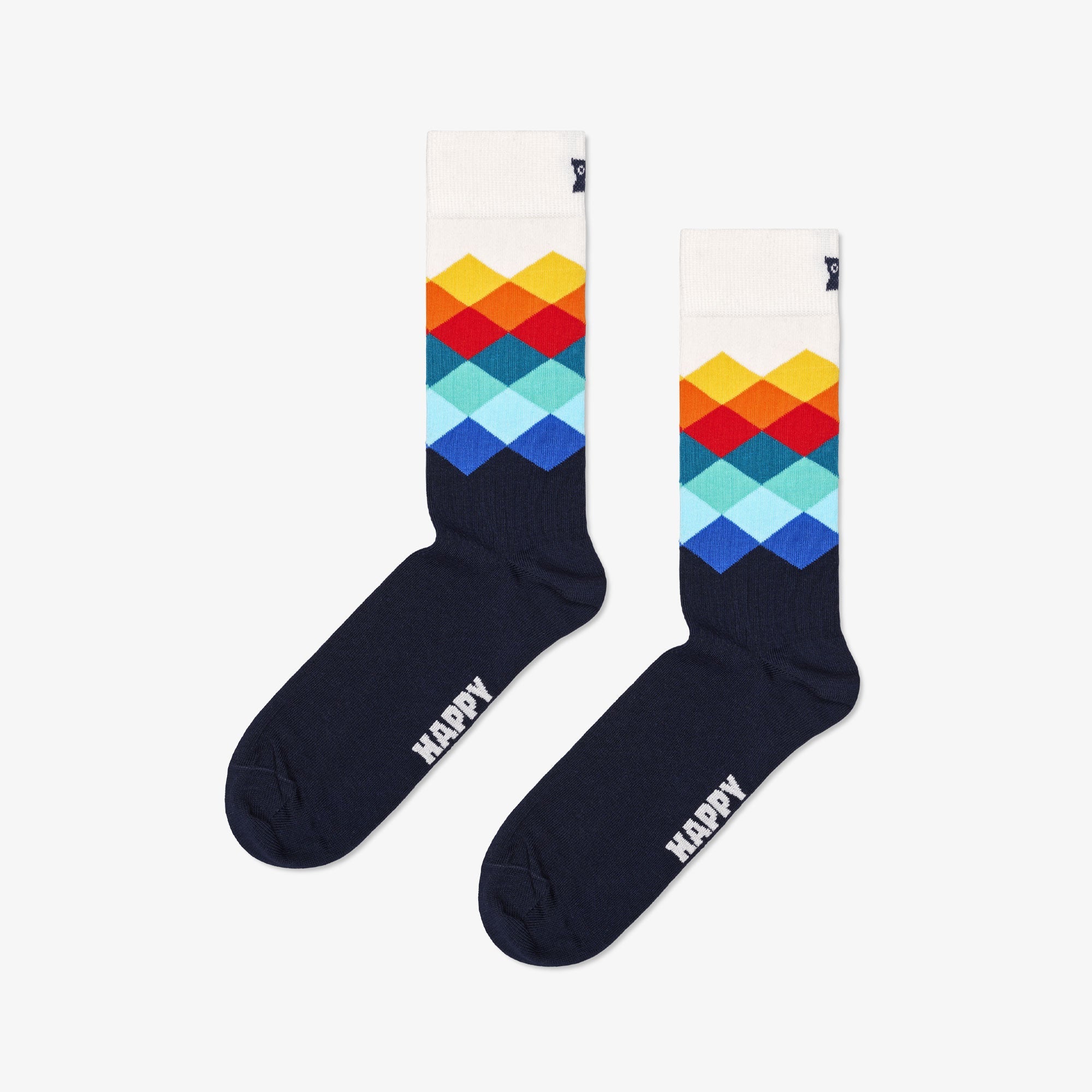 Happy Socks | FADED DIAMOND SOCK { NAVY - view 2