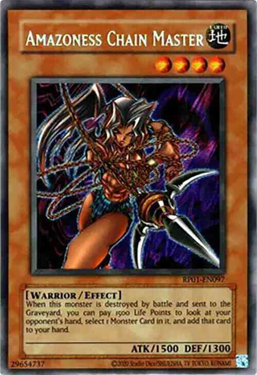 Yu-Gi-Oh! Amazoness Chain Master - 2020 Date Reprint - RP01-EN097 - Secret Rare - Unlimited