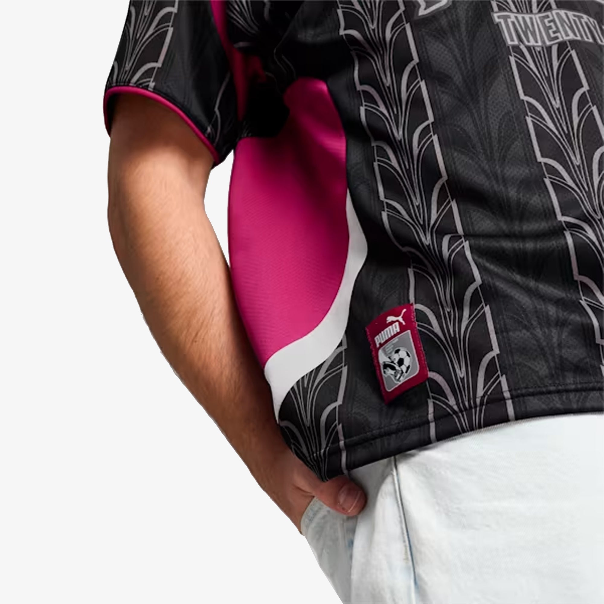 Puma | X Mas Tiempo Relaxed Fit Jersey { Black/pink - view 4