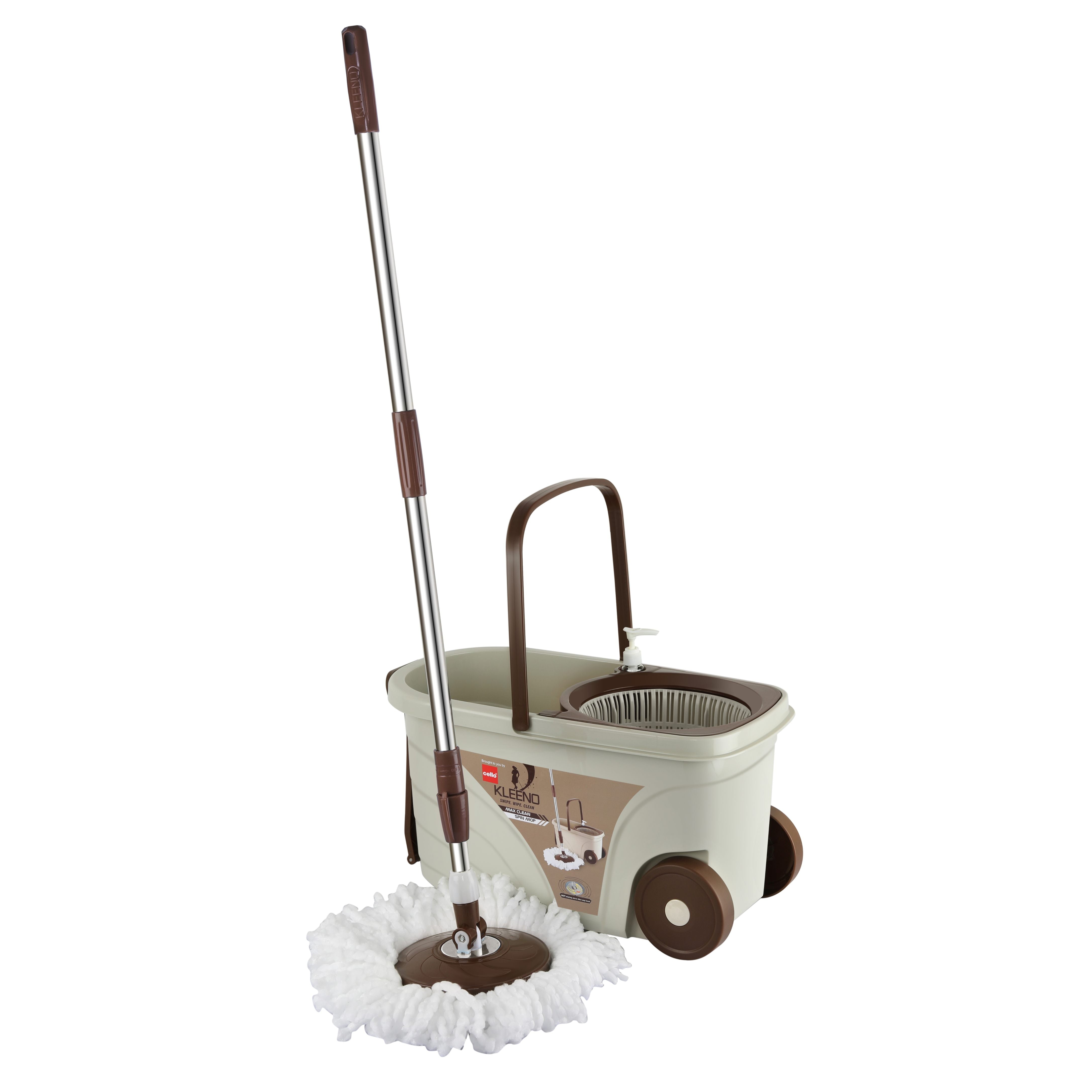 Cello Kleeno Max Clean Deluxe Spin Mop Bucket with Soap Dispenser - view 2