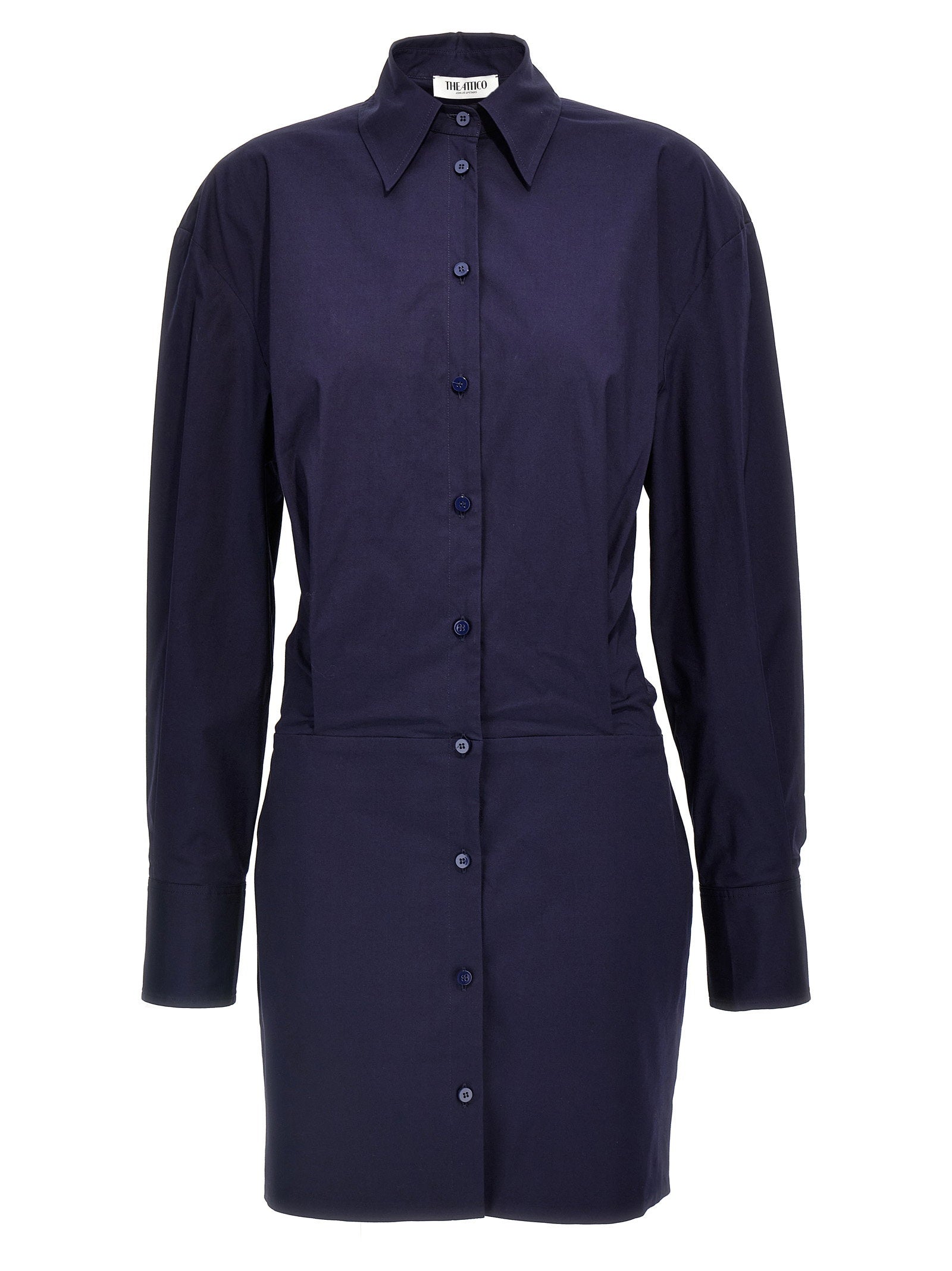 The Attico Mini Chemisier Dress – 97% cotton, 3% elastane