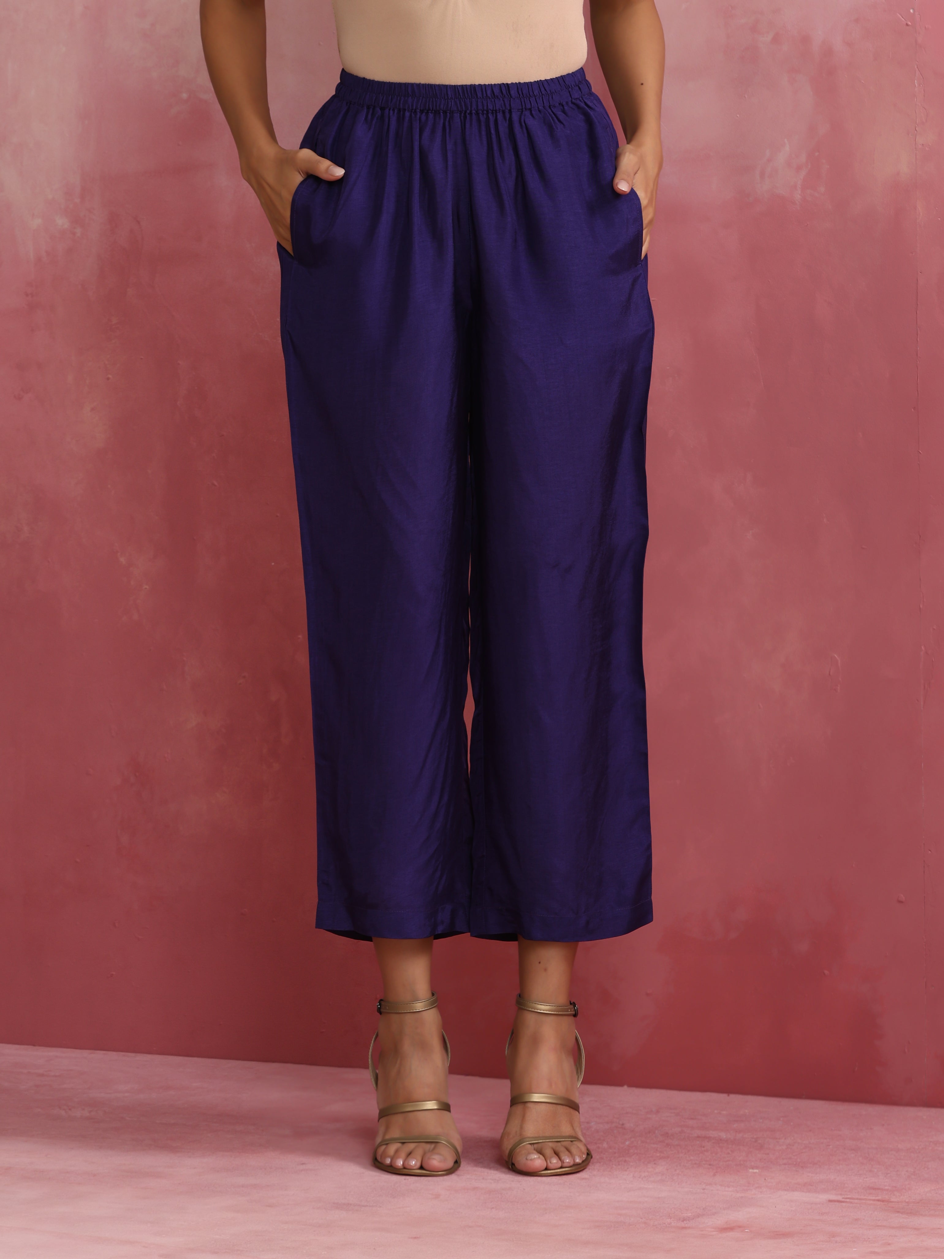 trueBrowns Lime Viscose Silk Kurta Set - view 8