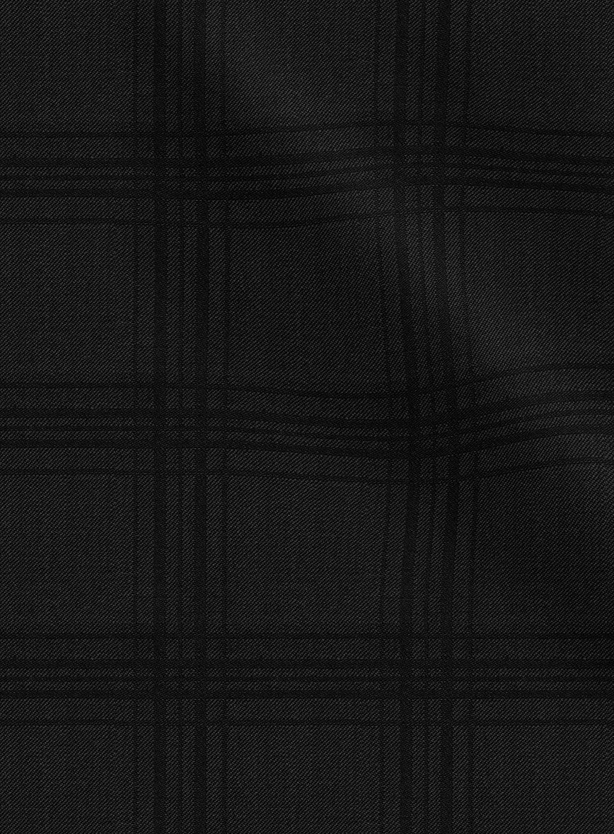 StudioSuits Napolean Brook Overcheck Black Wool Suit - view 7