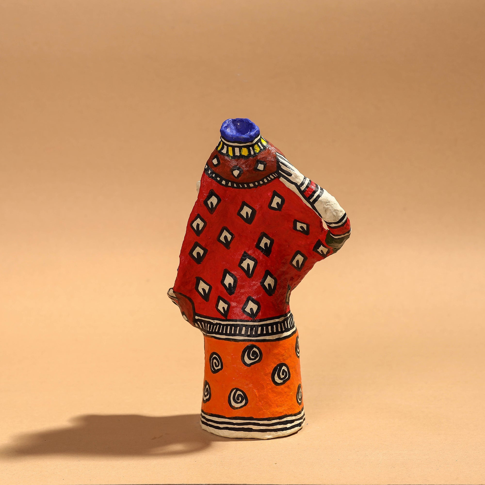 ITOKRI CRAFTS INITIATIVE Doll - Madhubani Handpainted Paper Mache Home Decor Item - view 3