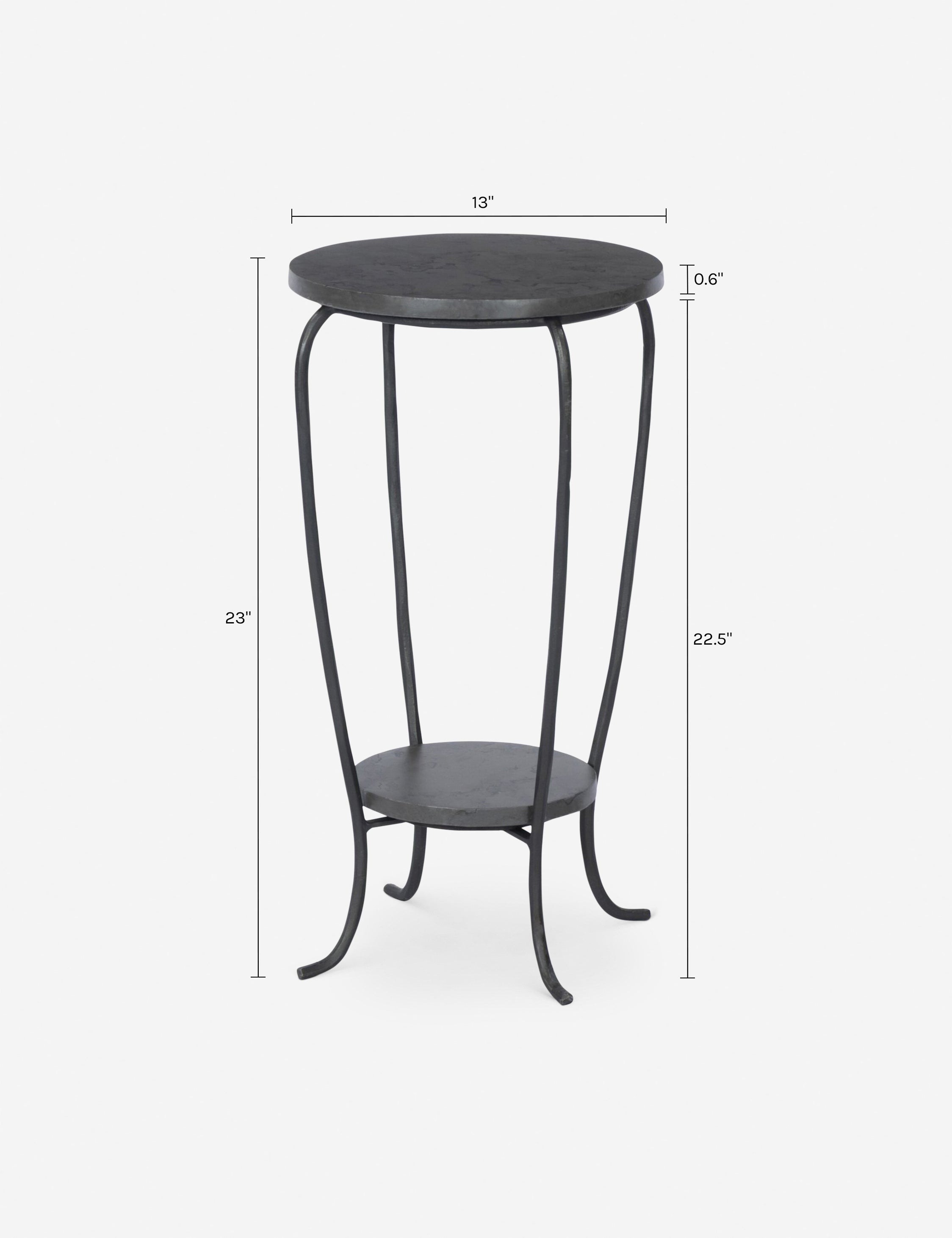 Lulu and Georgia Acala Round Side Table – Grey Marble - view 9