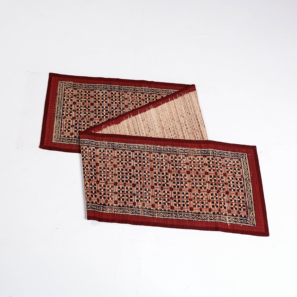 BAGH PRINTS BY MOHAMMED BILAL KHATRI Black - Special Natural Bamboo Bagh Block Printing Table Runner - view 2