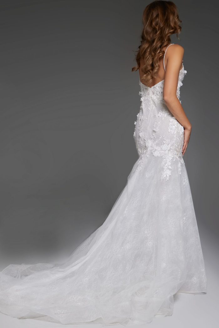 Jovani JB42484 Long Bridal Gown Lace Mermaid Wedding Dress - view 2