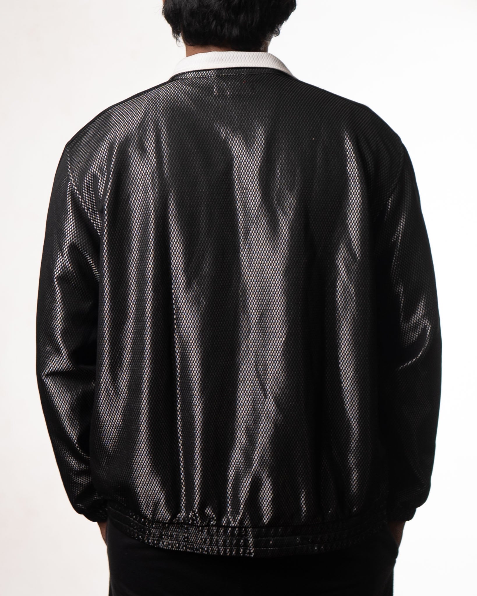 Supreme Black Bounded Mesh Track Jacket - view 4
