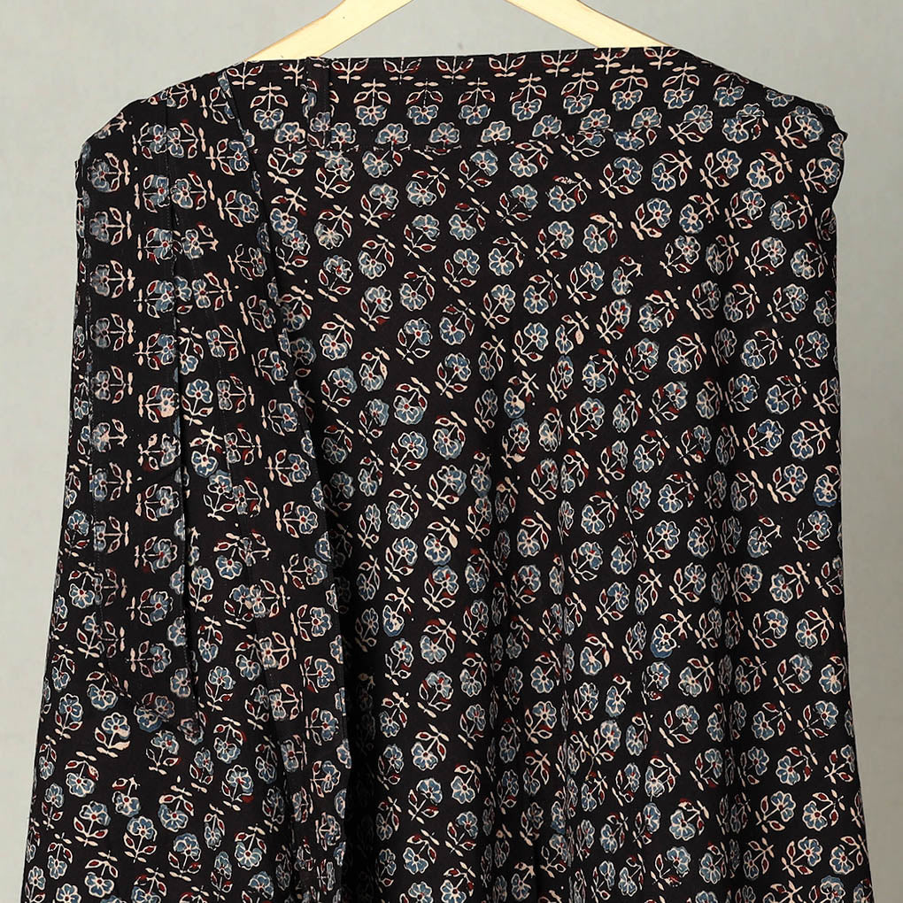 NOORI BAZAR Black - Block Print Cotton Wrap Around Ajrakh Skirt 13 - view 2