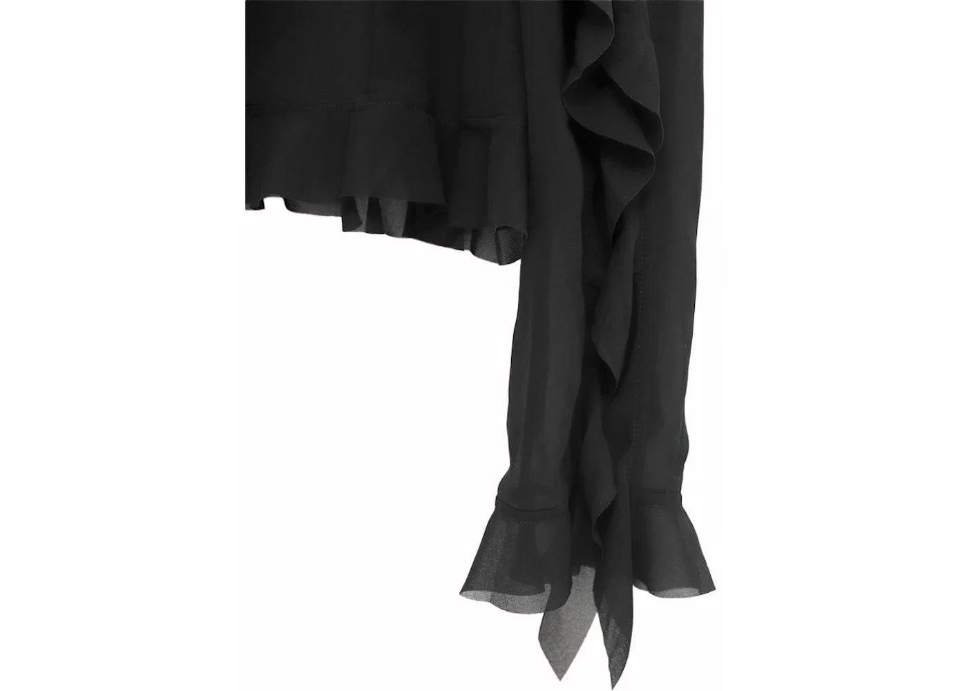 Acne Studios Ruffle Blouse Black 900 - view 2