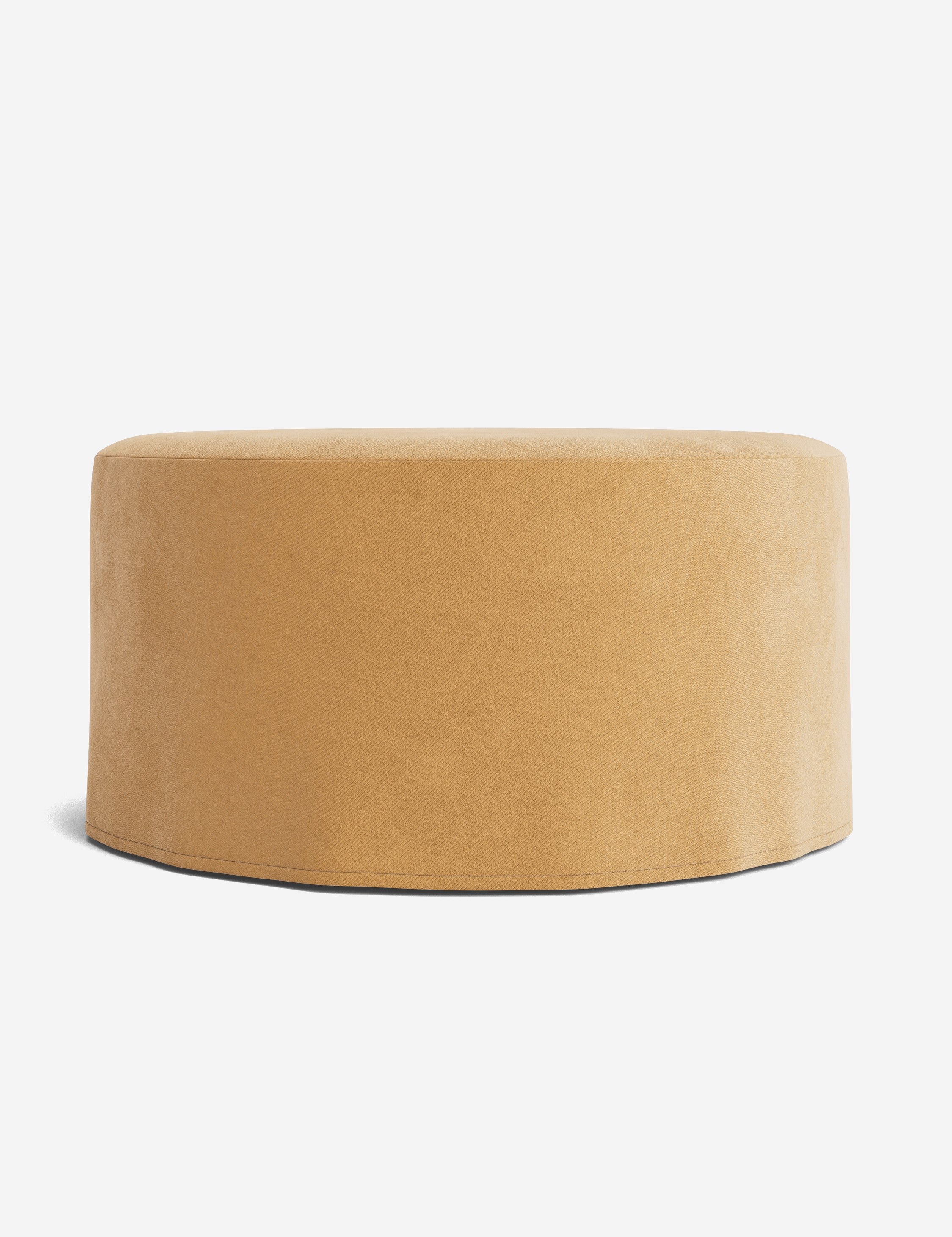 Lulu and Georgia Portola Slipcover Round Ottoman - view 54
