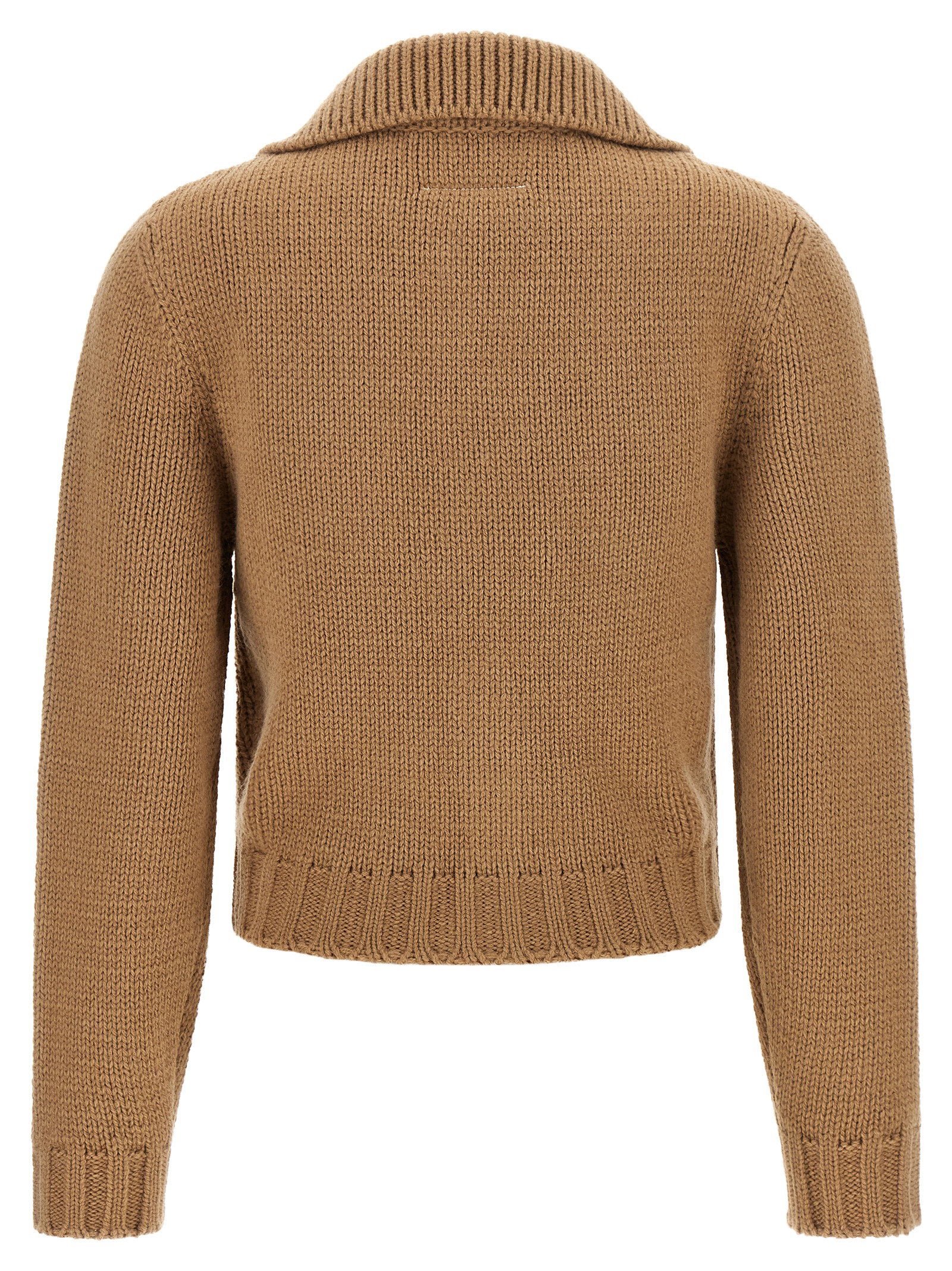 Mm6 Maison Margiela White Stitch Line Cardigan - view 2