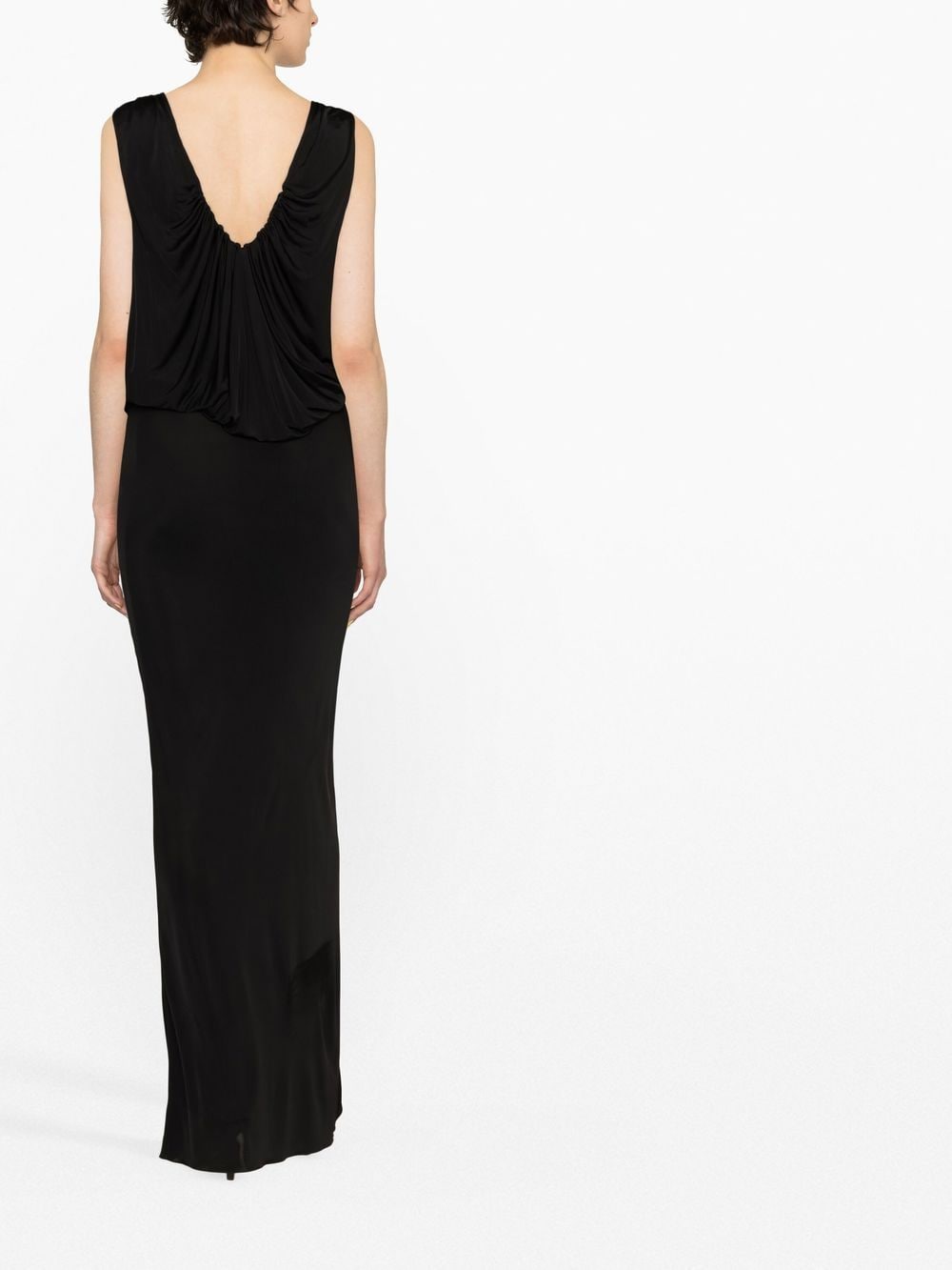 Saint Laurent draped sleeveless jersey dress – Viscose 100% - view 3