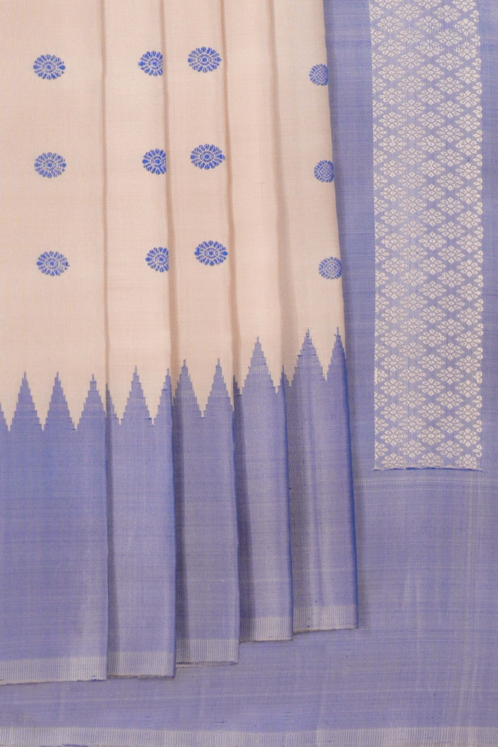 Kalanjali Gadwal Silk Cream Saree – Women's