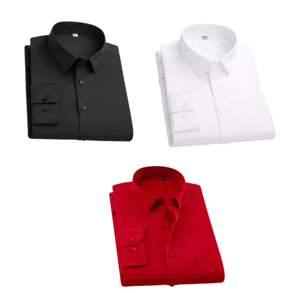 BlackTree Combo of 3 Cotton Shirt for Man ( Black, White and Red )
