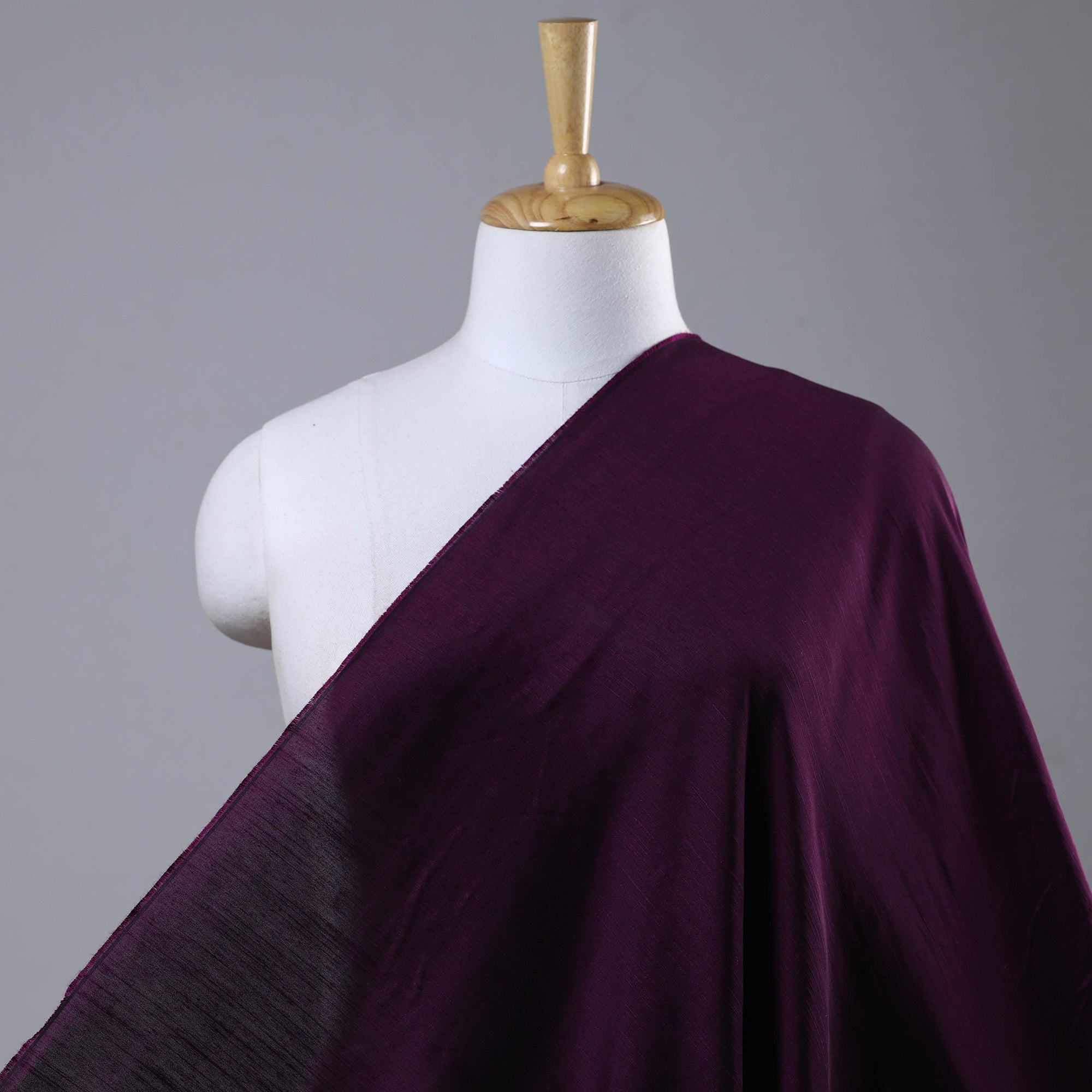 ITOKRI CRAFTS INITIATIVE Purple - Plain Slub Silk Fabric 12