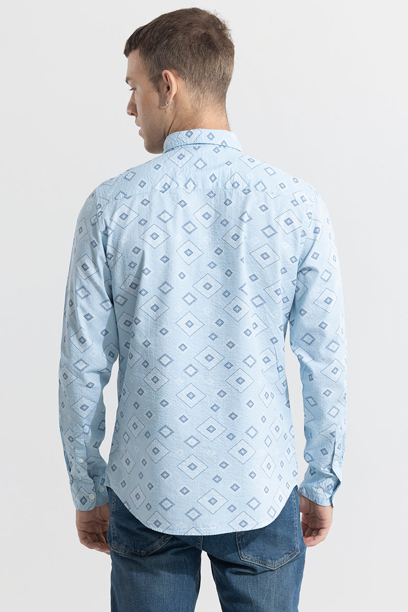 SNITCH Cloister Blue Seersucker Shirt - view 7