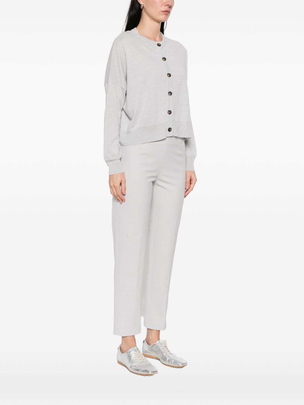 Base Linen and cotton blend cardigan - view 4