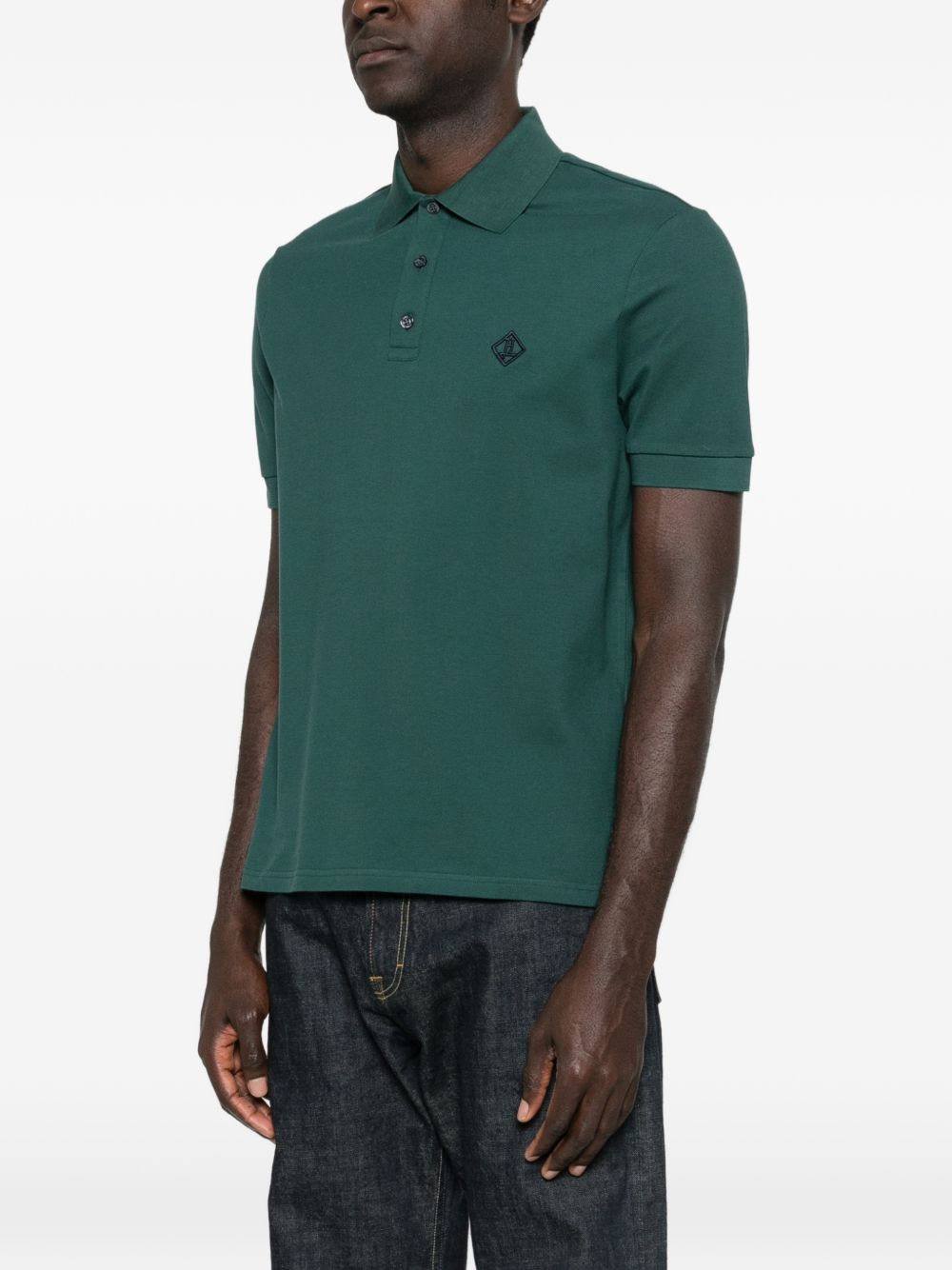 Herno Logo cotton polo shirt – Cotton 100% - view 2