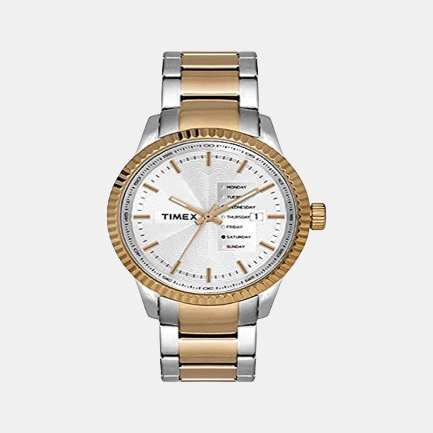 Timex E Class Men Quartz Silver Dial Analog Stainless Steel Watch TWEG15103