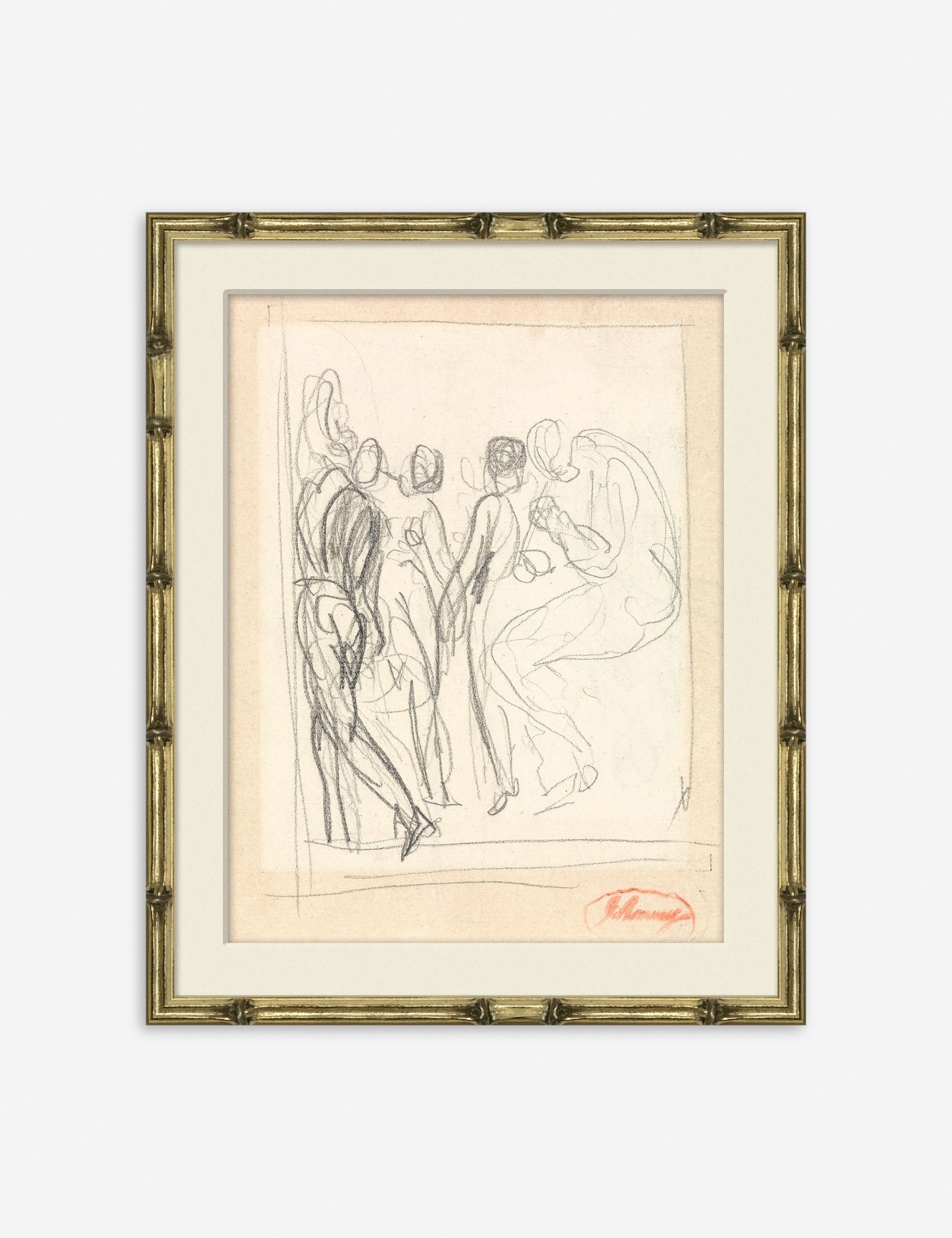 Lulu and Georgia Figure Sketch Print