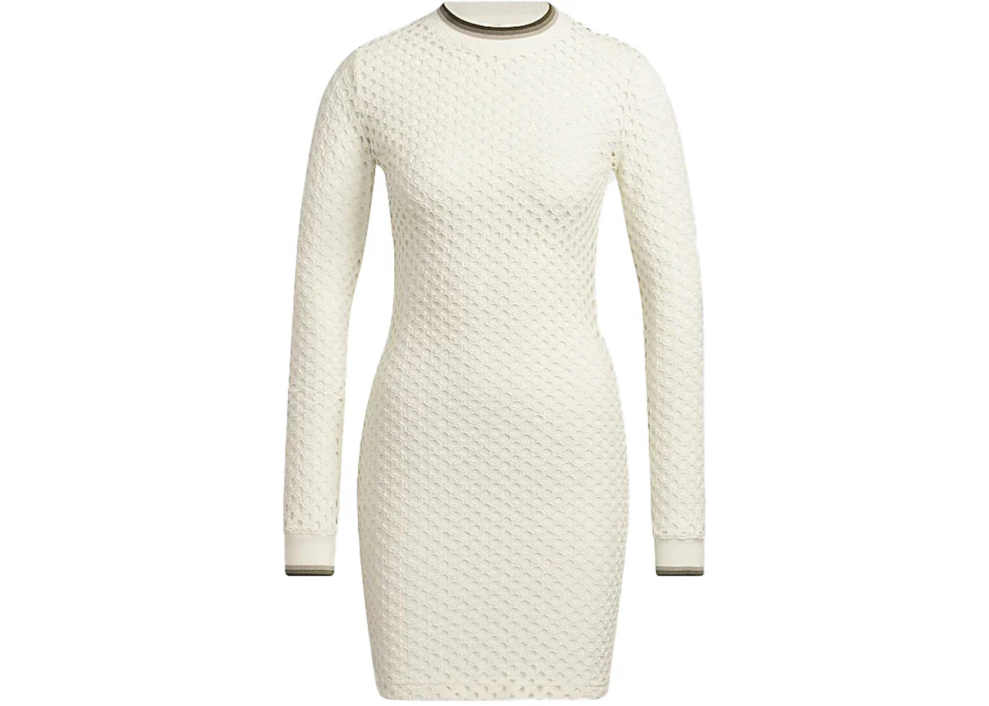 Yeezy adidas Ivy Park Open Mesh Long Sleeve Mini Dress Off-White