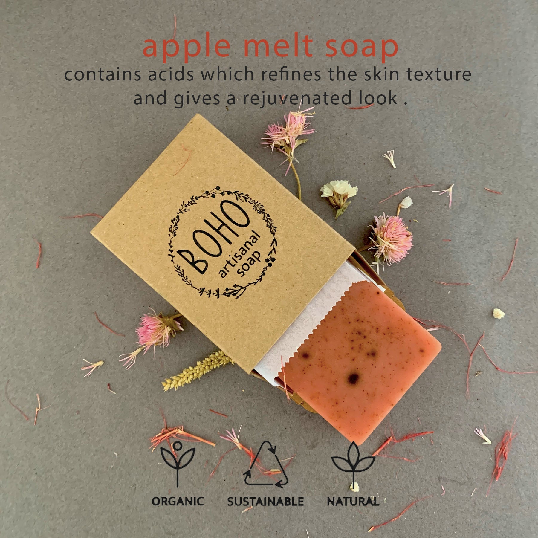 BOHO ARTISANAL SOAPS Apple - Handmade Boho Artisanal Soap