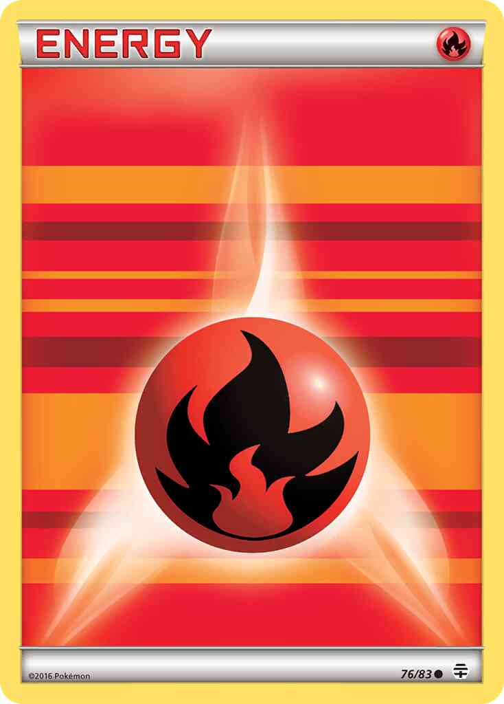 Pokémon Basic Fire Energy - 76/83 - Common [g1-76] [Reverse Holo]