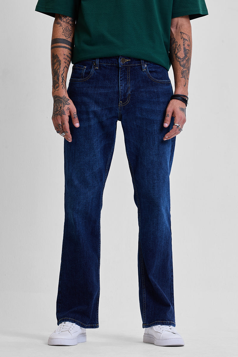 SNITCH Navy Bootcut Jeans - view 6