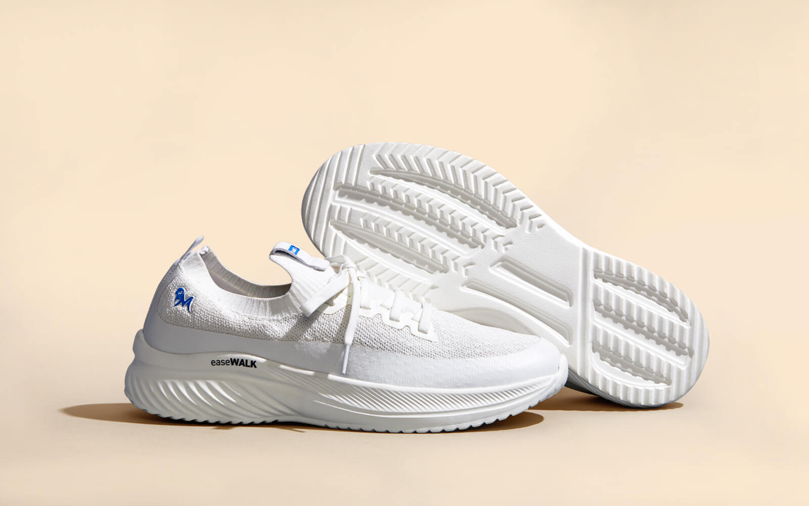 Neeman's Ease Walk Sneakers : White - view 6