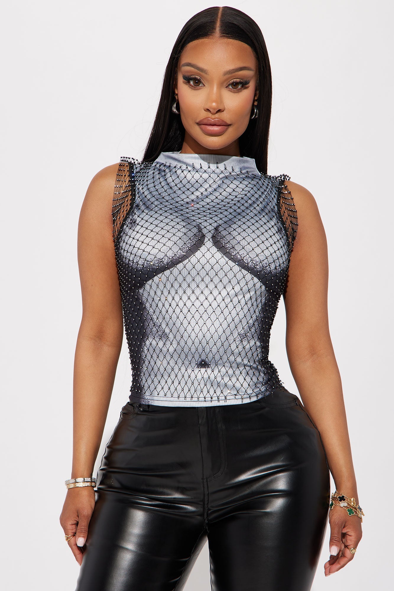 BlackTree Dimension Rhinestone Top