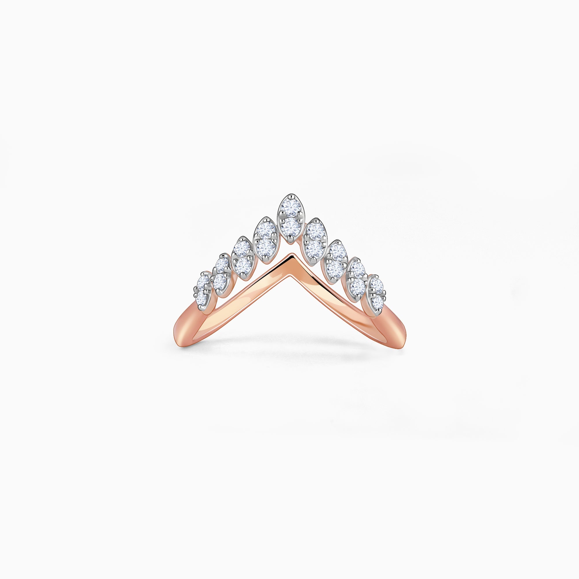 GIVA Jewellery Rose Gold Cuore Vanki Ring