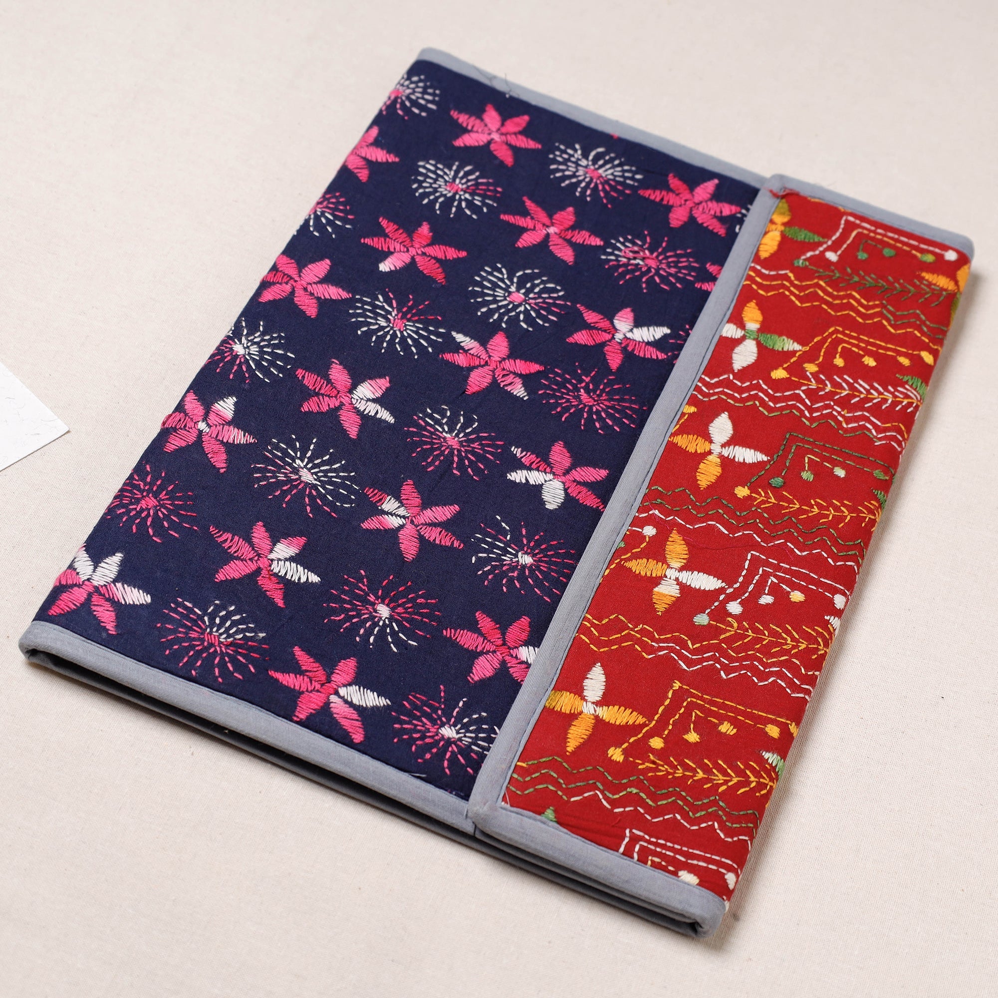 ASALKAAR Bengal Kantha Work Handcrafted File Folder - view 2