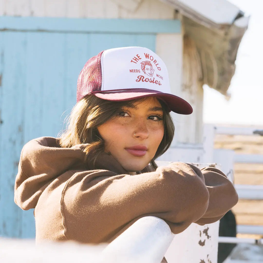 Radial Rosie Foam Trucker Hat – Maroon White - view 2