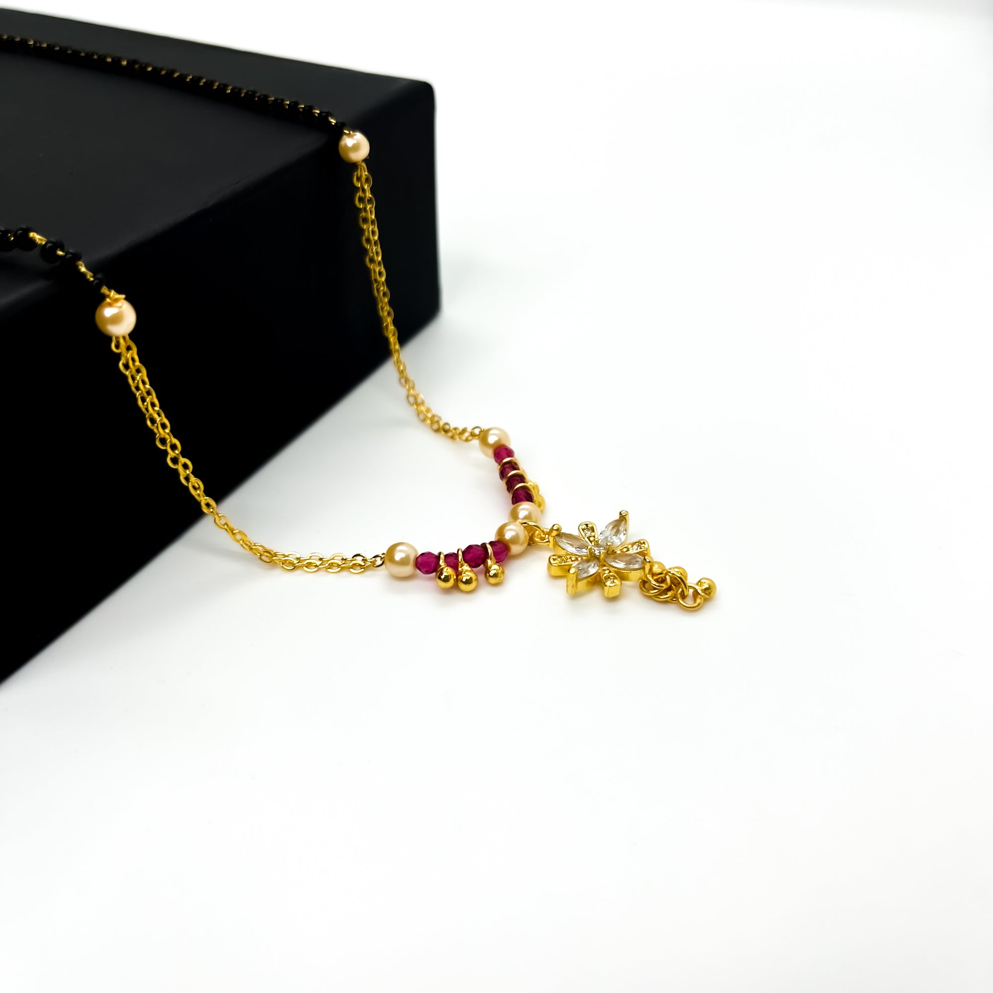 Branta Diamond Flower Mangalsutra For Women - view 2