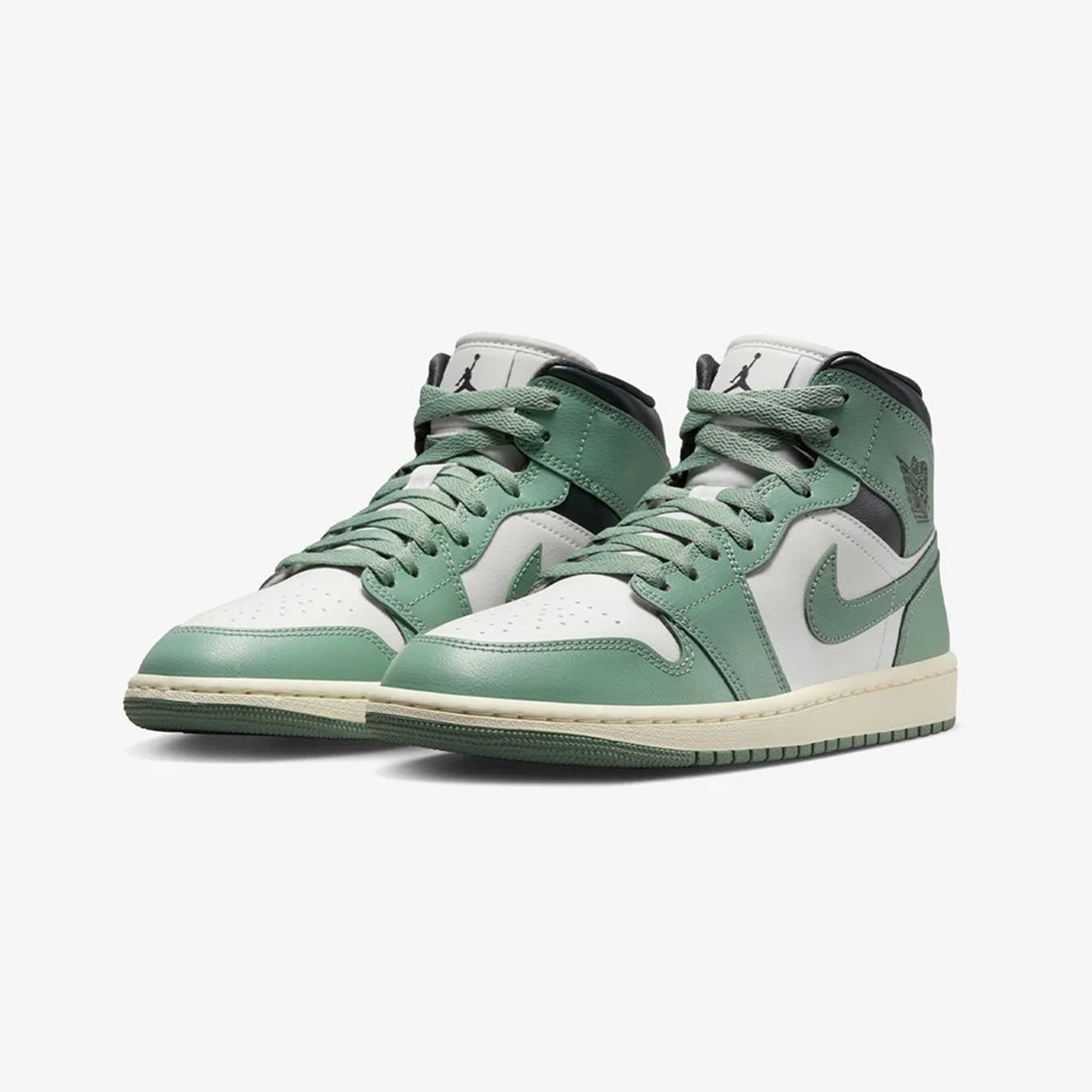 Jordan | AIR JORDAN 1 MID { SAIL/JADE SMOKE-ANTHRACITE - view 2