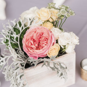 fiftyflowers.com Colorful Blush Garden Rose and Dahlia Wedding - view 2