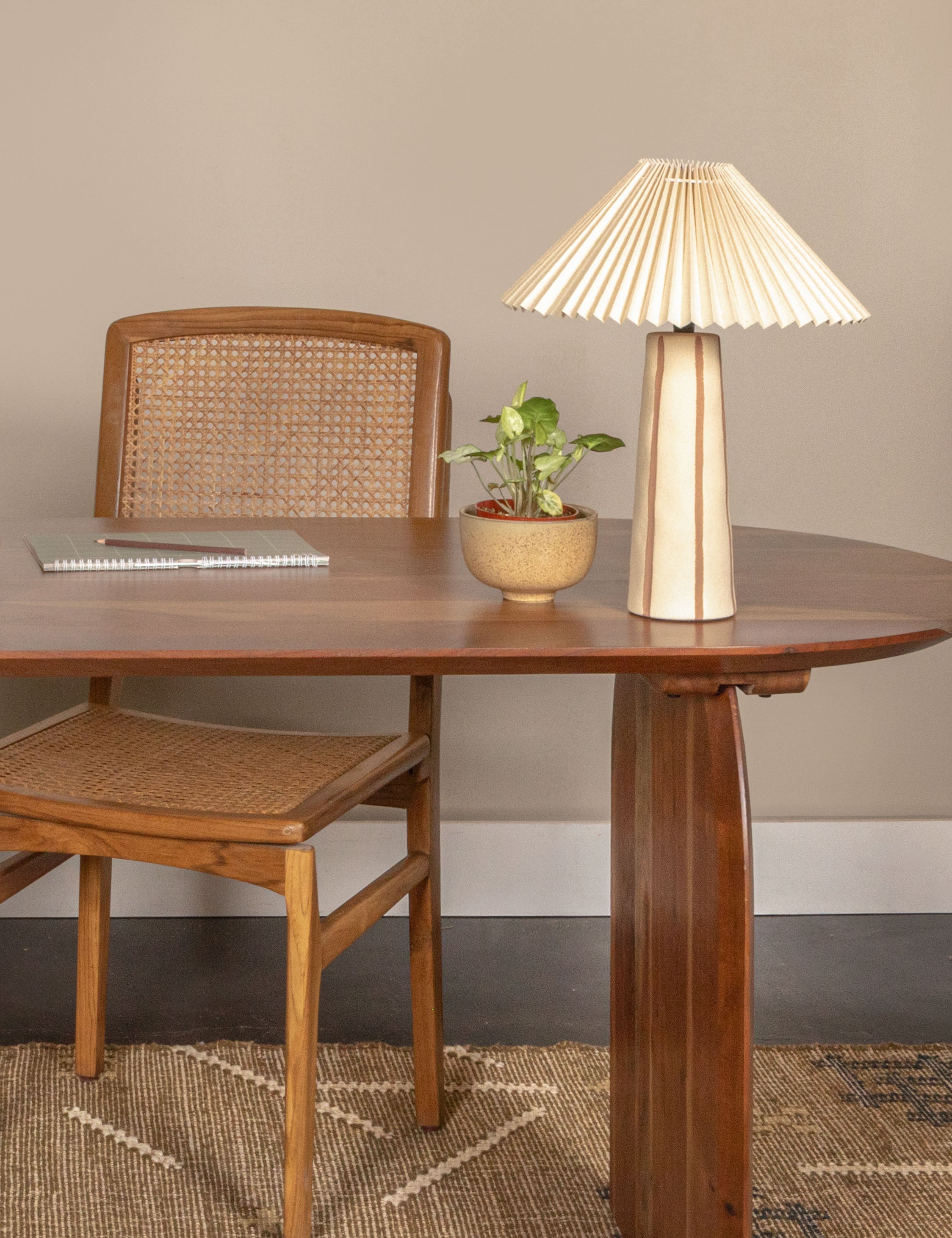 Lulu and Georgia Baza Table Lamp – Natural Stripe - view 2