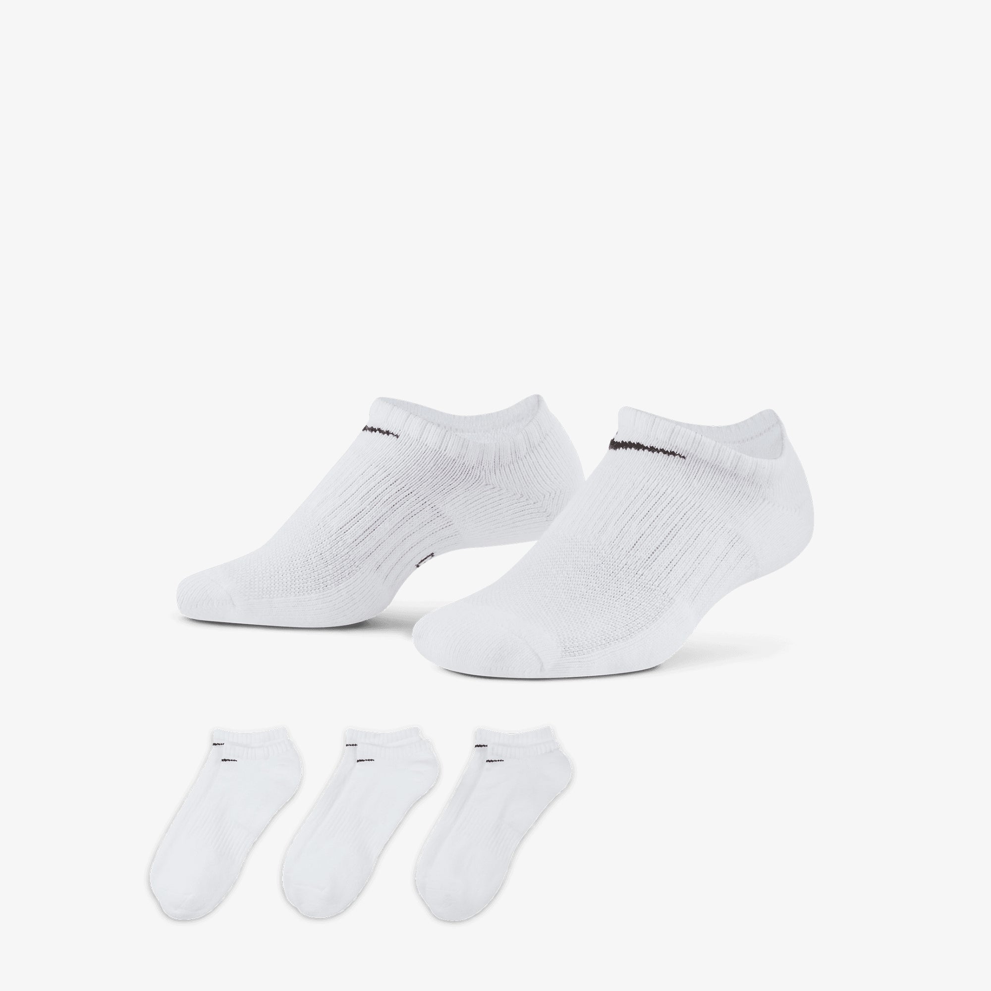 Nike | Everyday Cushioned Training No-show Socks { White/black