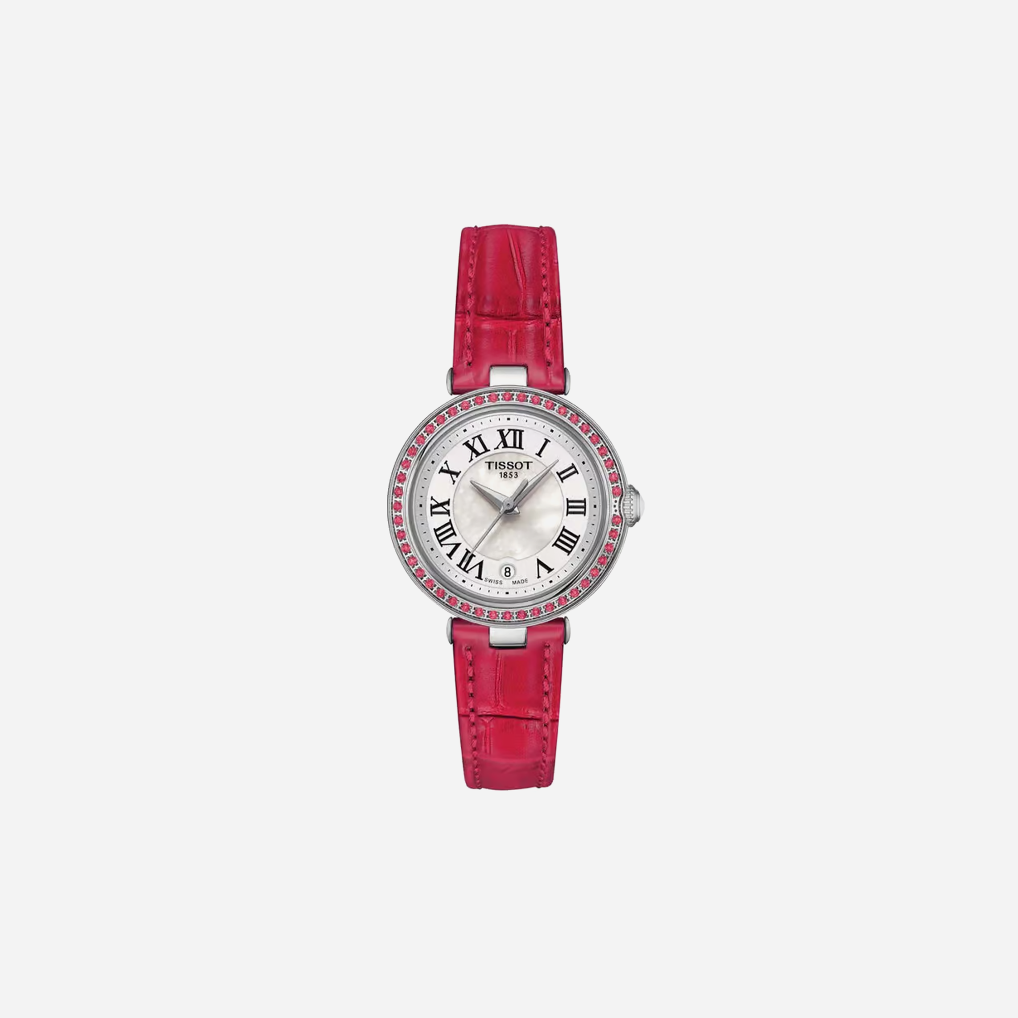 Tissot Bellissima Small Lady White mother-of-pearl Dial 26mm Leather Strap