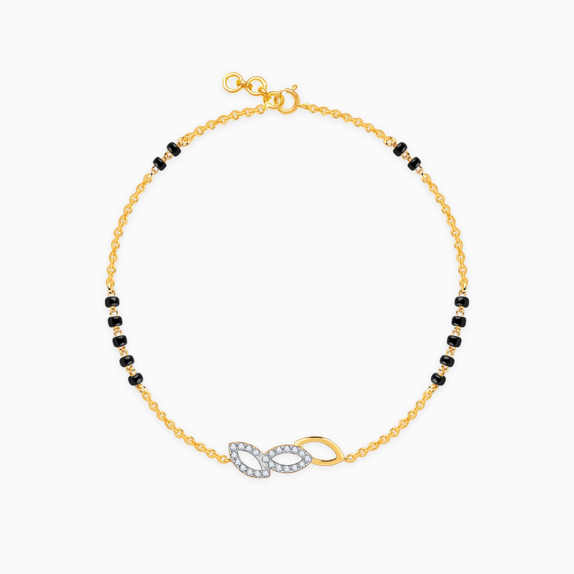 GIVA Jewellery Gold Sneha Mangalsutra Diamond Bracelet