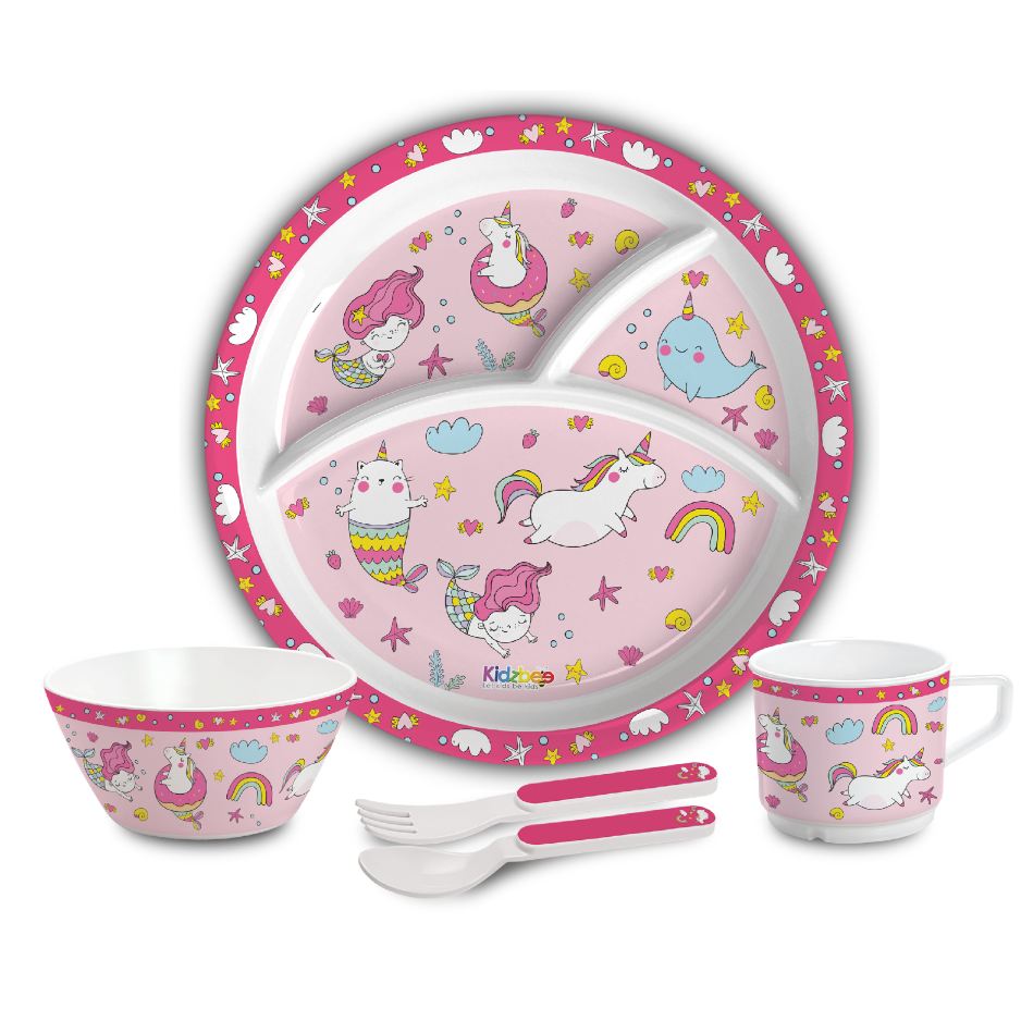 Meal set – Cello Pink Parade Kids Melamine Meal, Set of 5