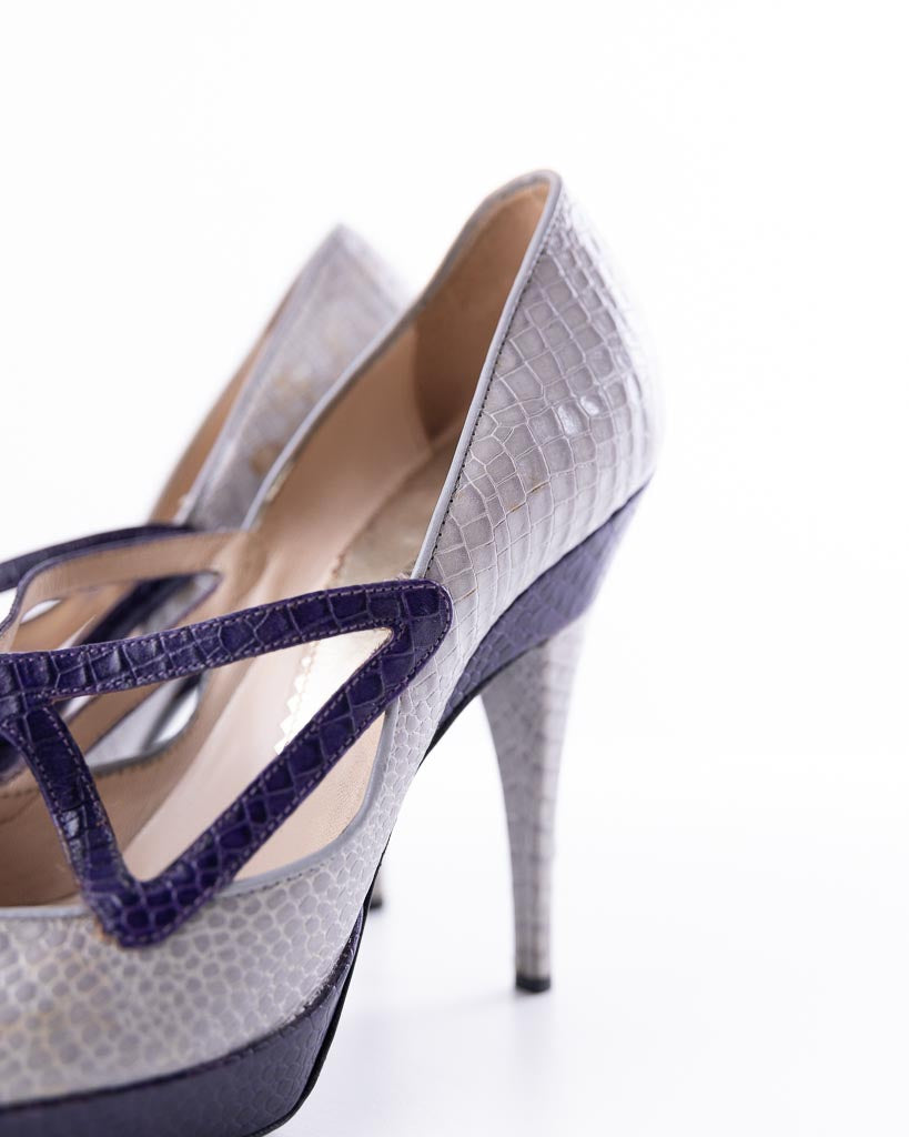 Emporio Armani Leather Heels - view 3