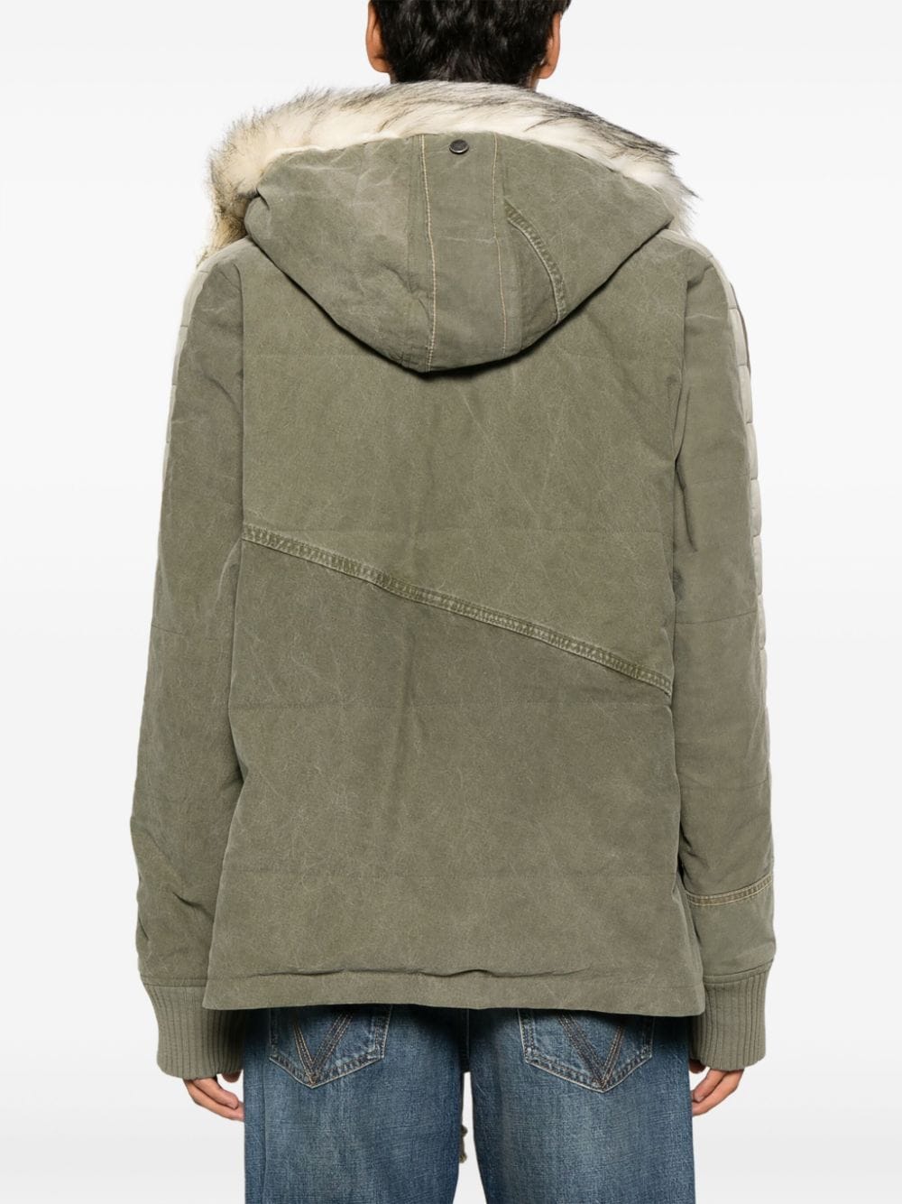 Greg Lauren Conscious Criteria page Army down jacket - view 2